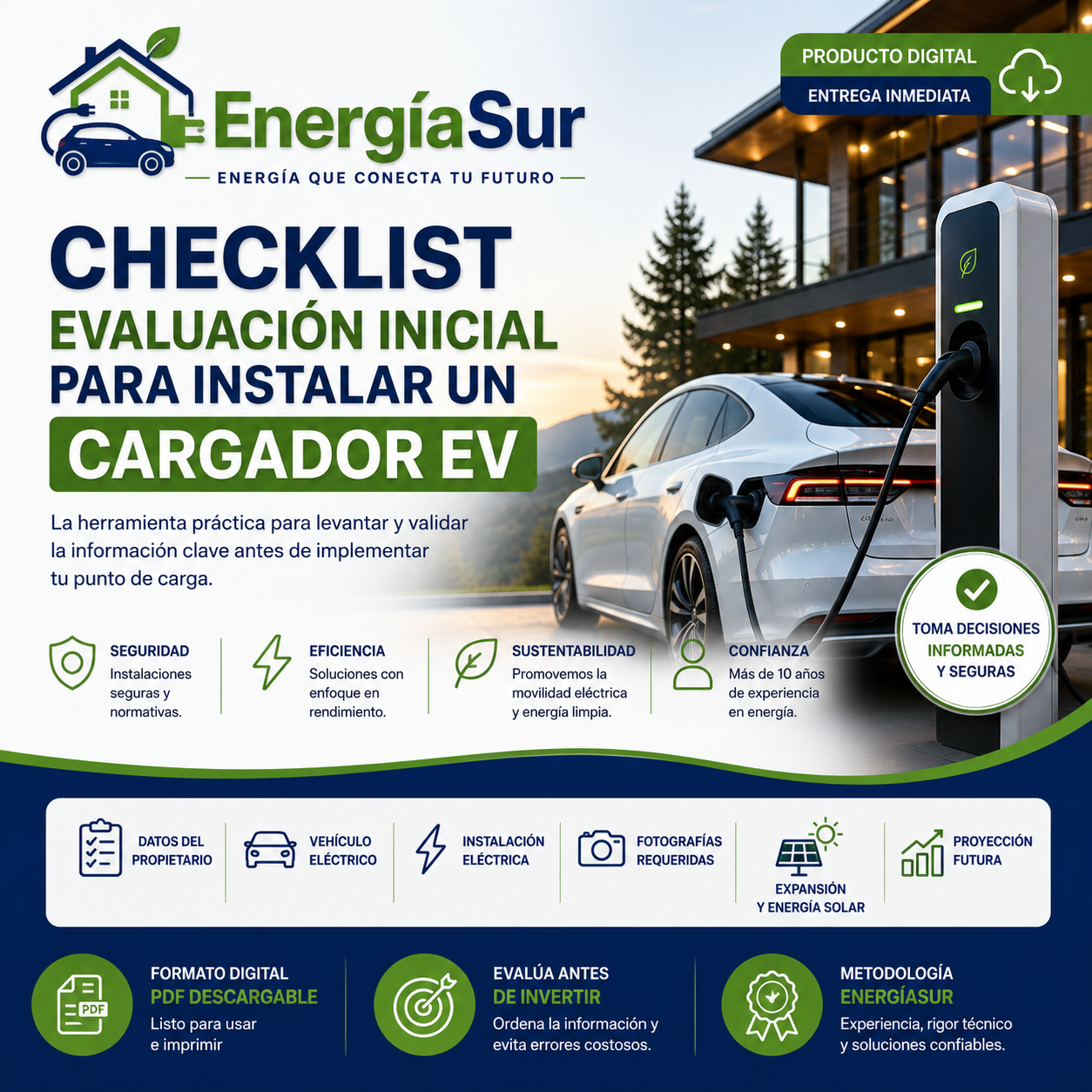 Checklist EnergíaSur: Evaluación Inicial para Instalar un Cargador EV